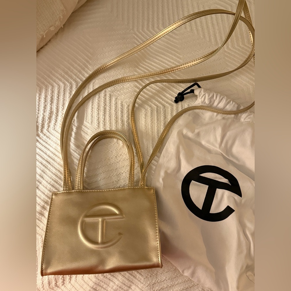 Telfar Mini Bag in Metallic Gold